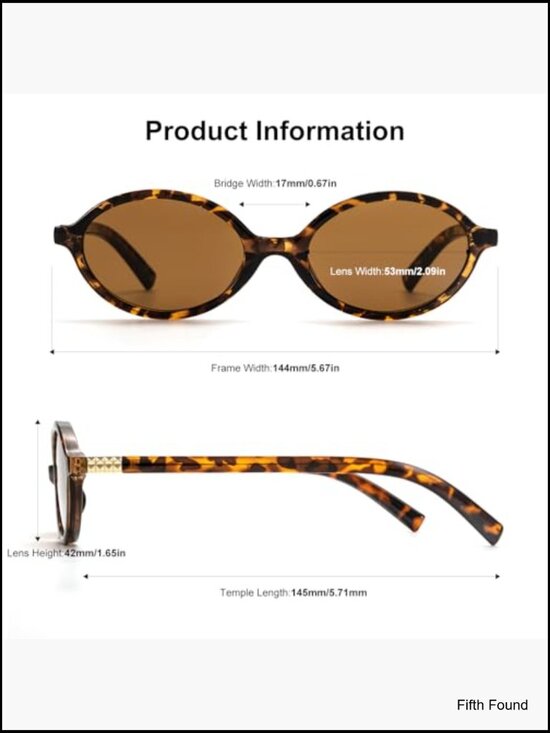 Vintage 90s Y2K Retro Oval Sunglasses UV400 Trendy main image 7